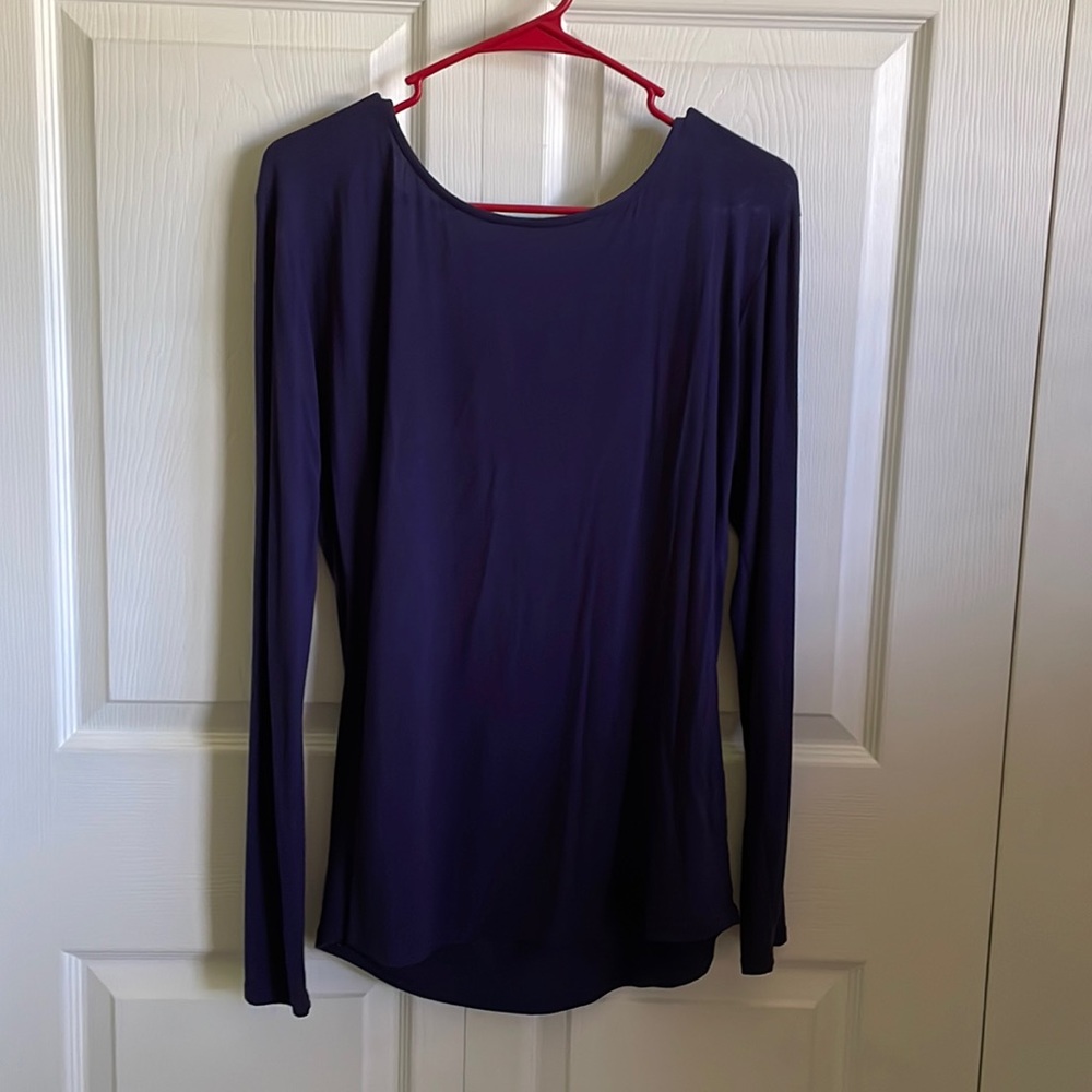 Long sleeve shirt with peek-a-poo back